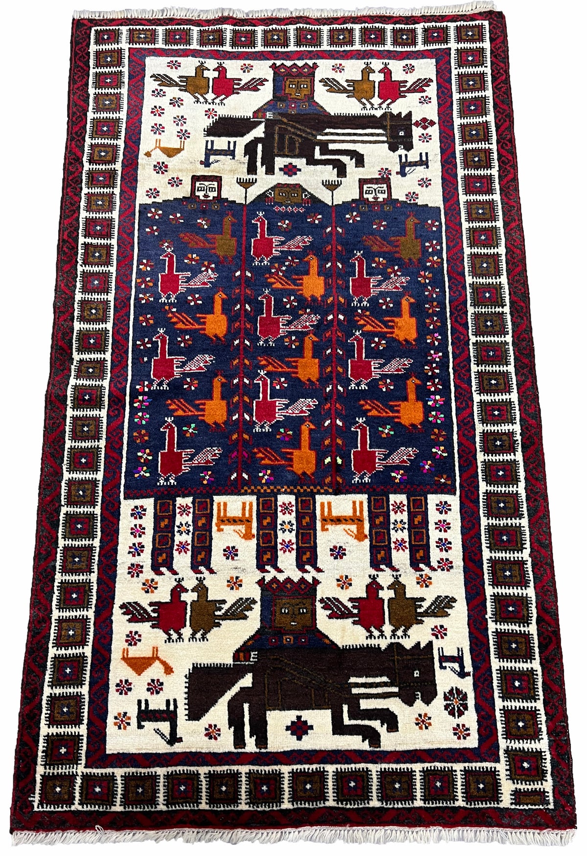 3.11x6.2 Tribal Wool Area Rug Main Street Oriental Rugs