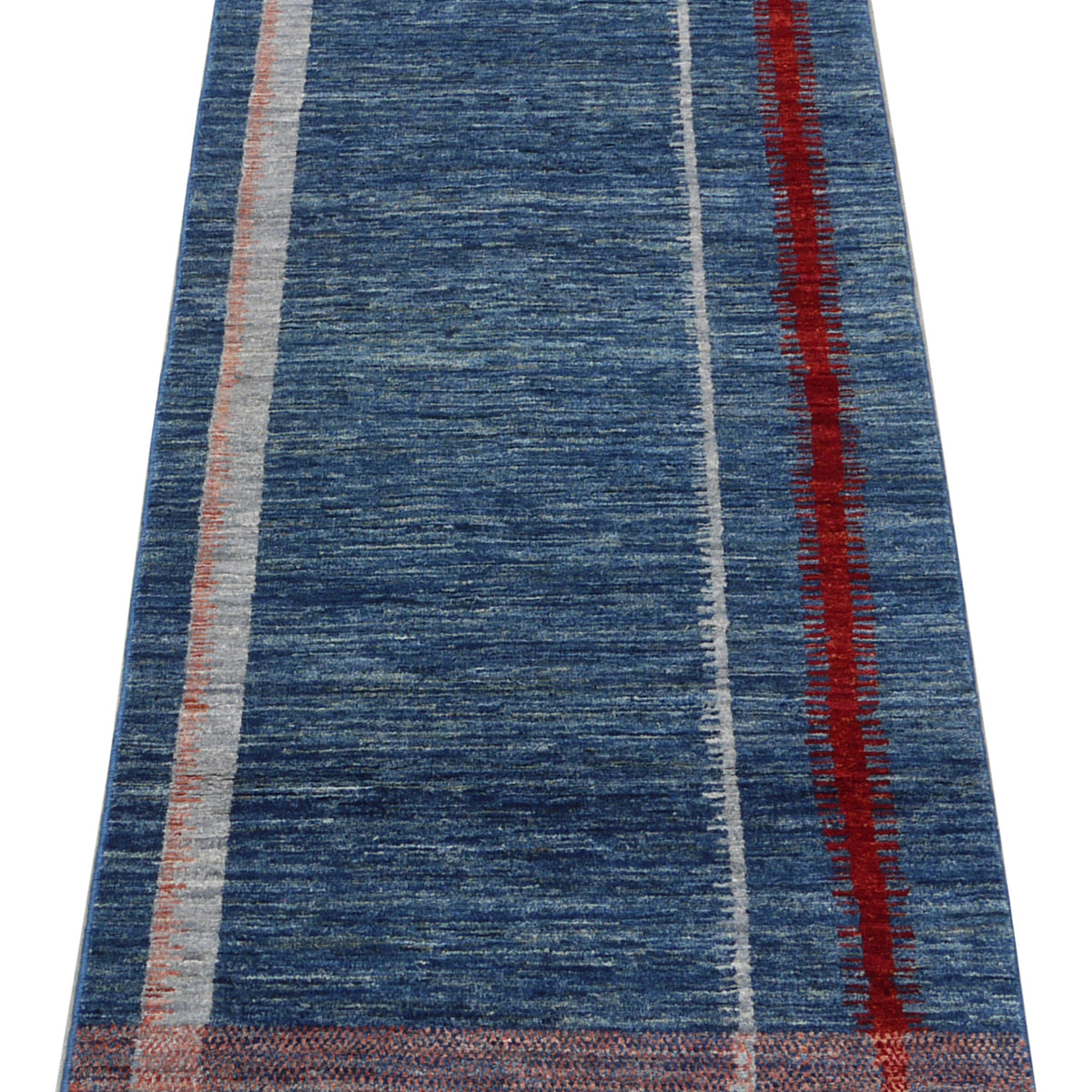 2.7x9.4 Plaid Gabbeh Wool Hall Runner | Main Street Oriental Rugs