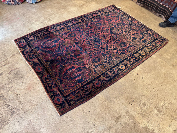 4.3x6.3 Antique Persian Sarouk