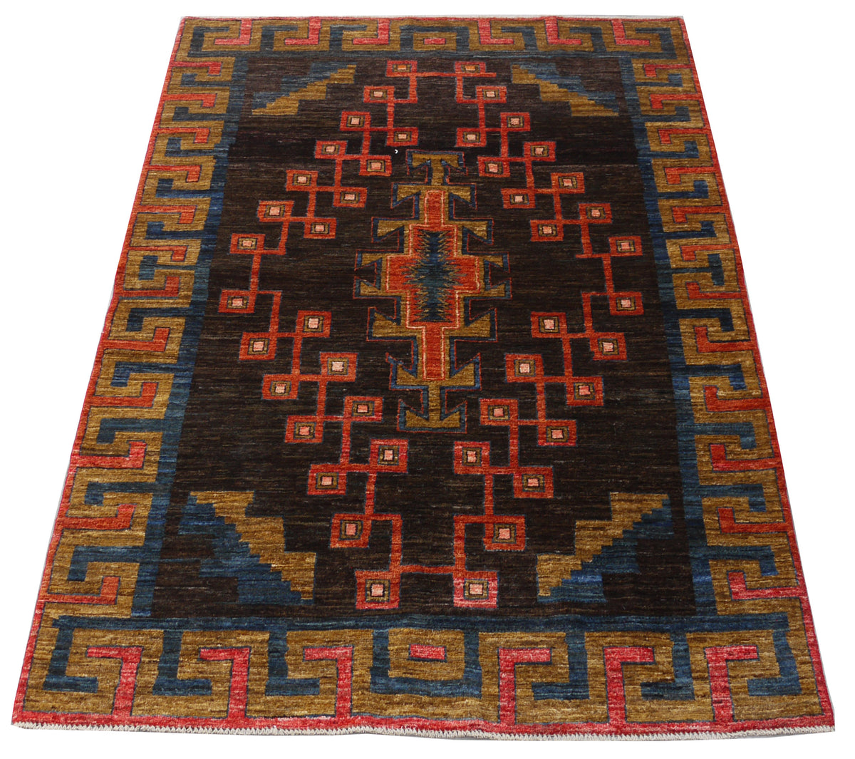 5x7 Jamal Geometric Wool Rug | Main Street Oriental Rugs