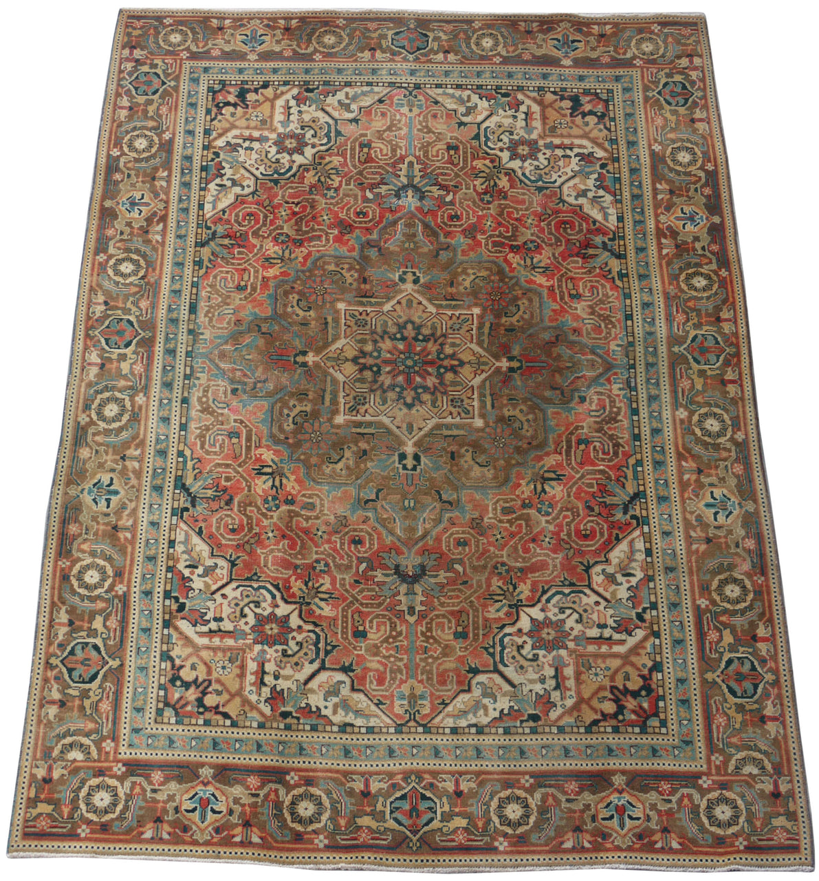 6.4x9 Antique Persian Heriz