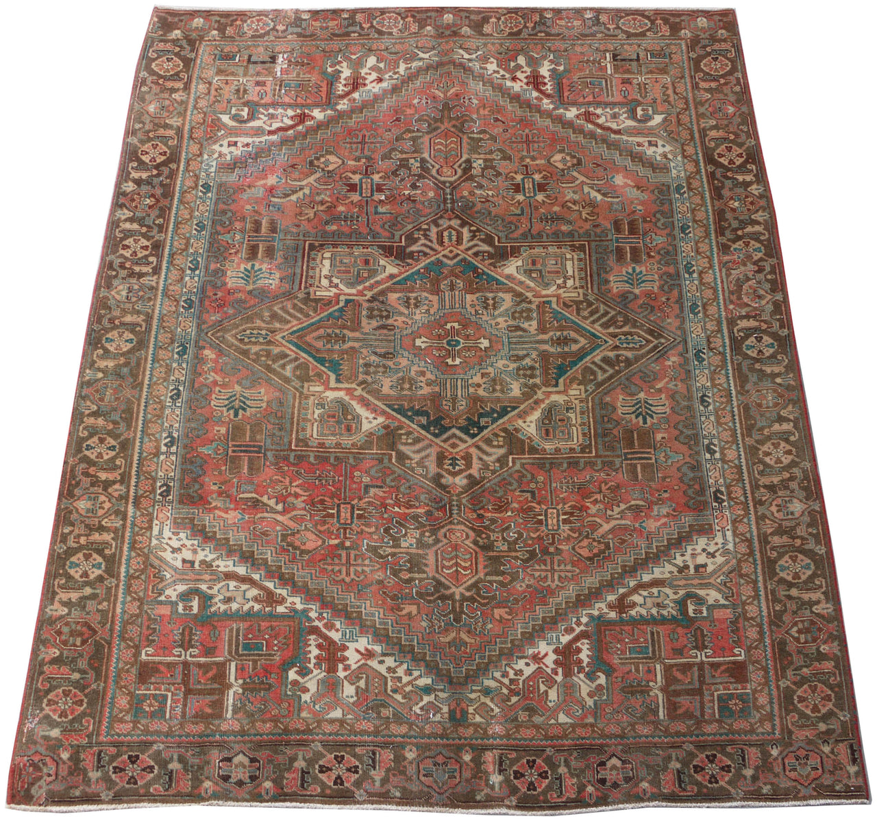 7.7x10.2 Antique Persian Heriz