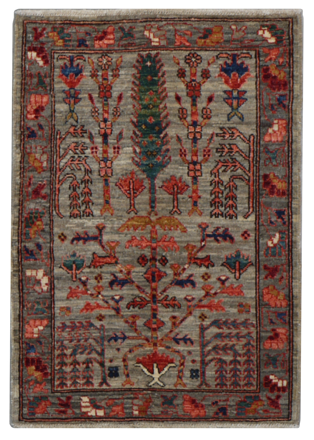 Pakiitani Rug 2x3 Pakistani Bakhtiari Wool Throw Rug | Main Street Oriental Rugs