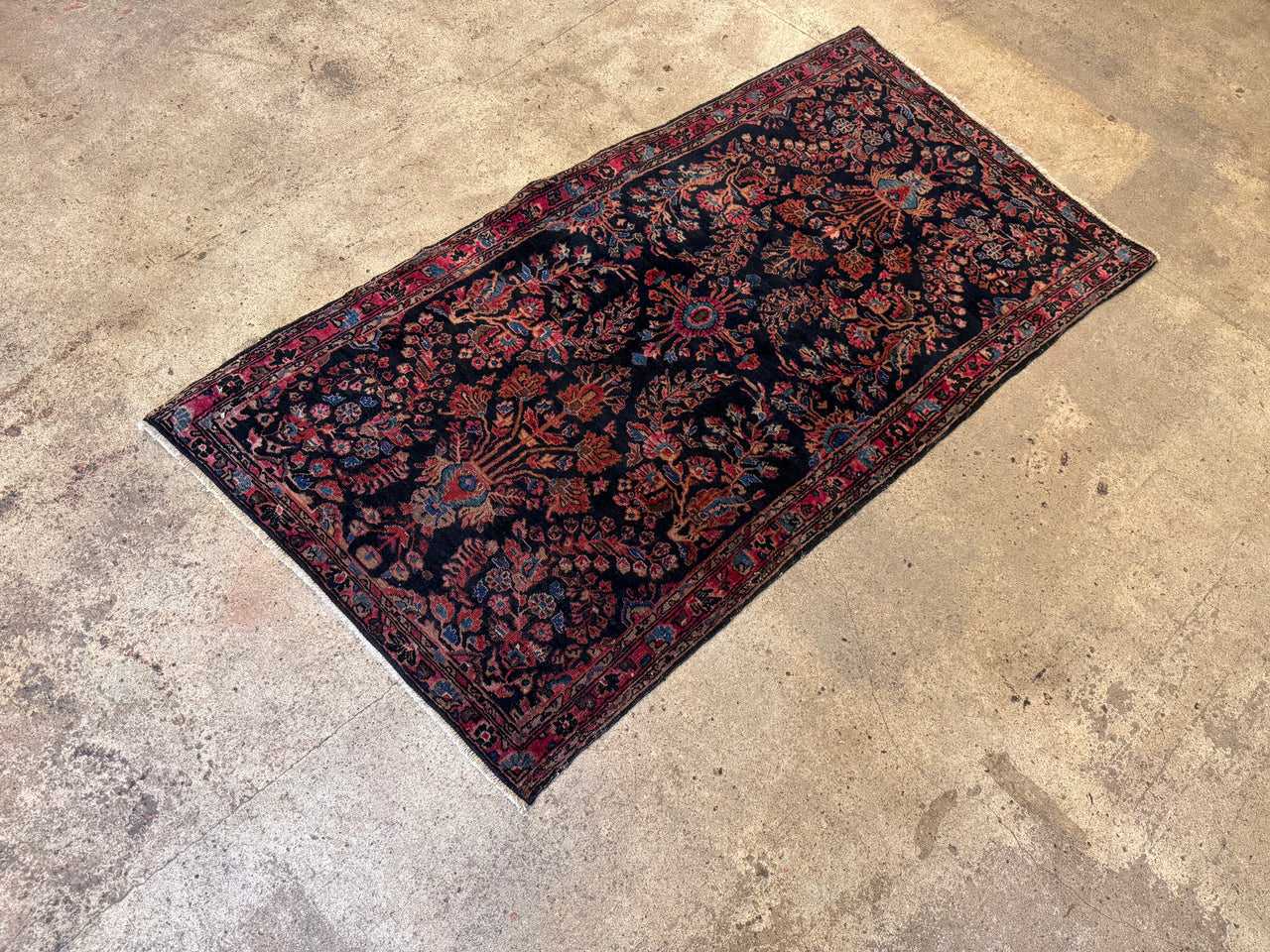 2.7x4.10 Antique Persian Sarouk Mohajeran