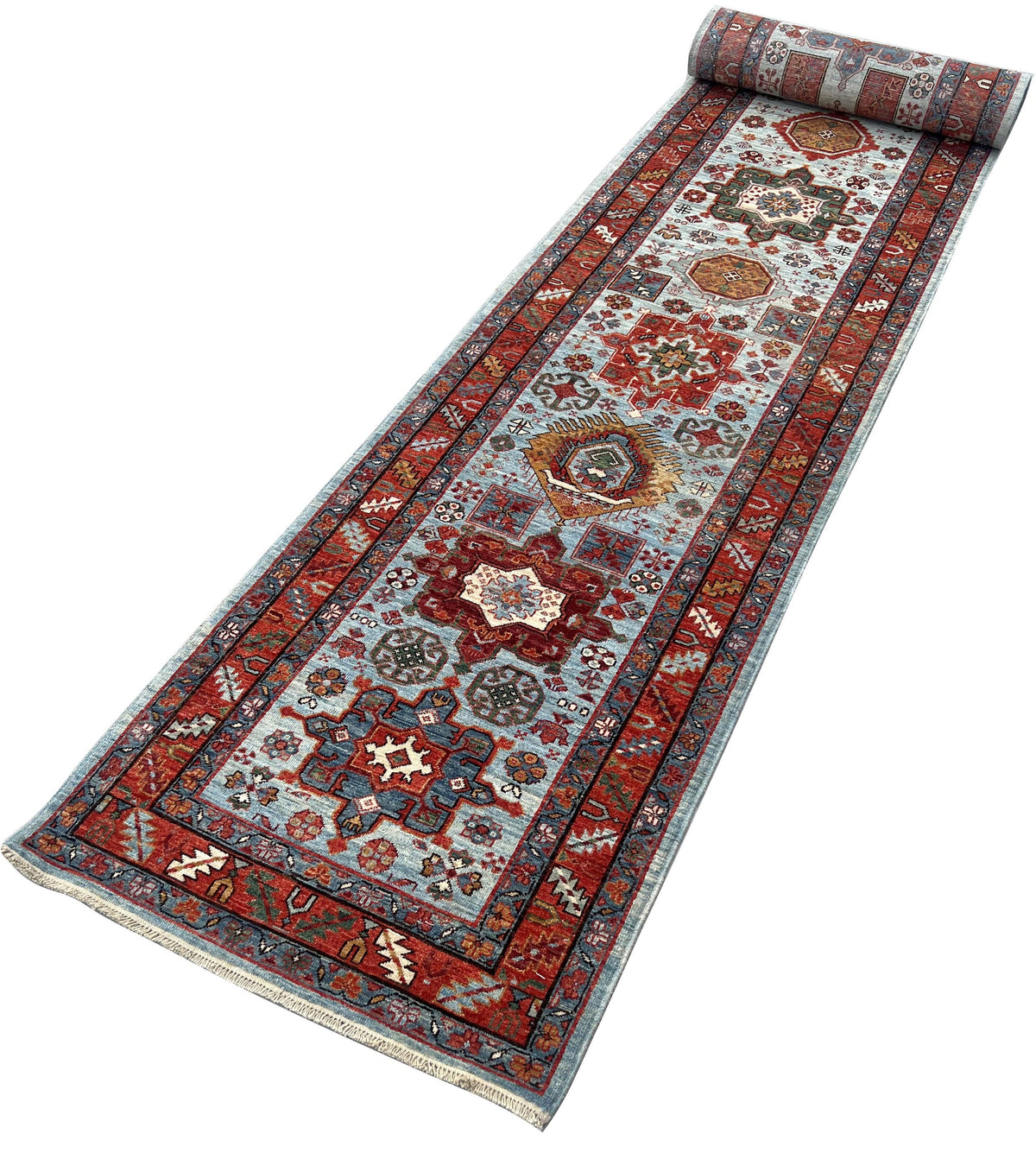 2.9 x 15.4 Supreme Kazak Hall Runner | Main Street Oriental Rugs