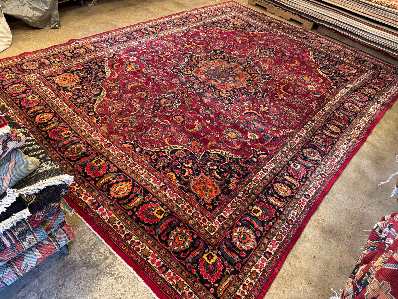 9.7x13.2 Vintage Persian Mashad