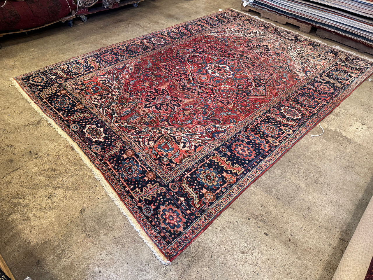 7.9x10.11 Antique Persian Heriz