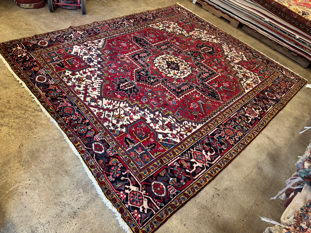 8.5x10.1 Antique Persian Heriz