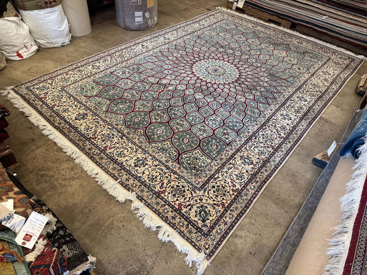 7.9x11.9 Persian Nain - RARE SIZE