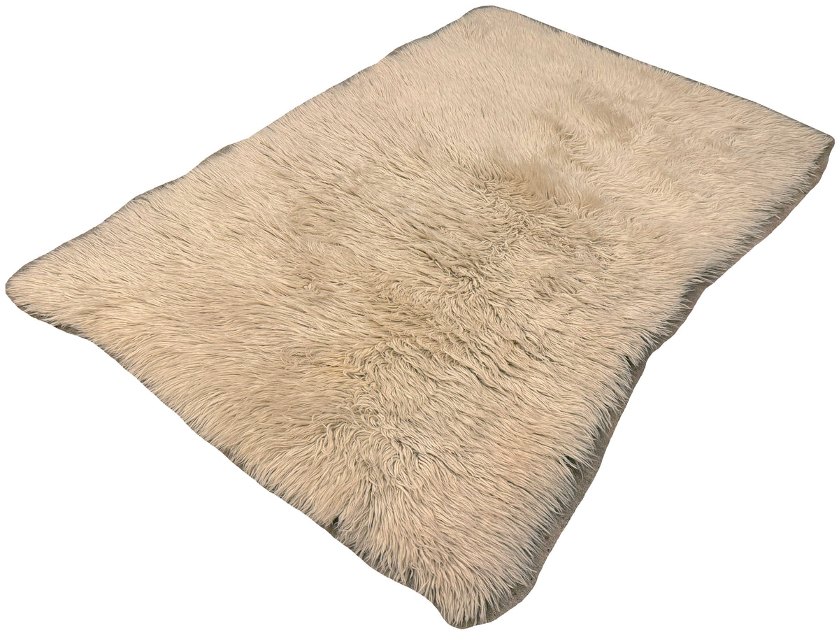 4x6.5 Flokati Wool Area Rug | Main Street Oriental Rugs