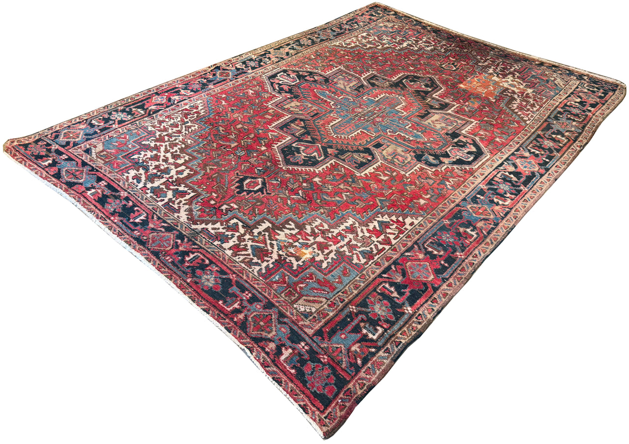 7x10.2 Antique Persian Heriz