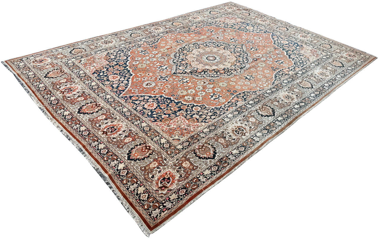 10x14.8 Vintage Persian Tabriz Hajalili