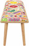 Yook Vibrant Patchwork Wooden Bench - ONLINE ONLY