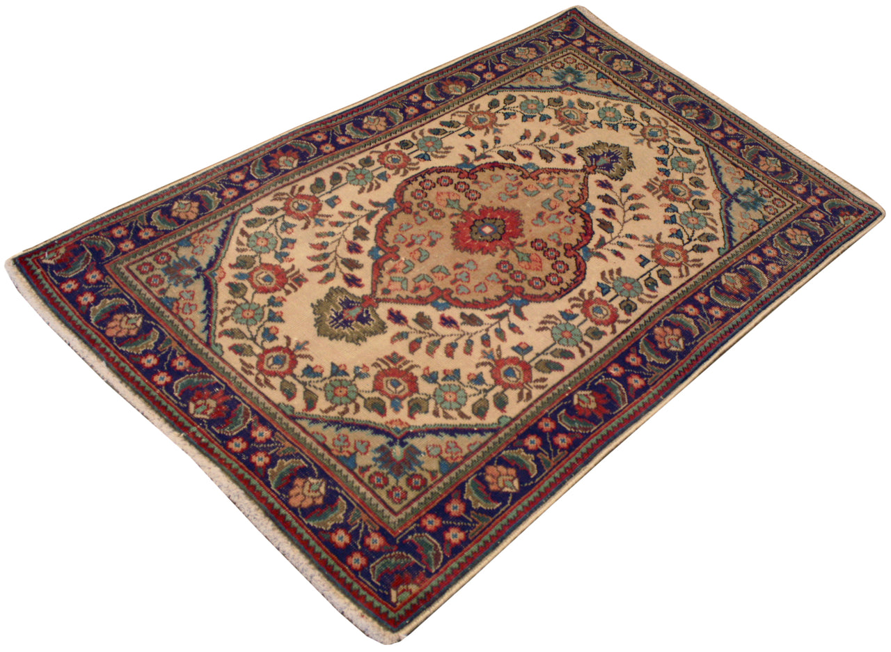 3x4.8 Persian Tabriz Wool Area Rug | Main Street Oriental Rugs